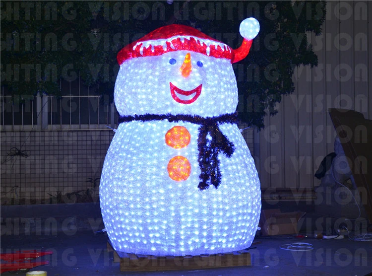 Christmas Decoration LED Giant Snowman Motif Lights for Outdoor Use