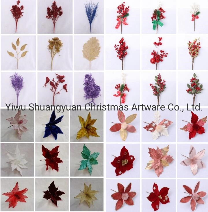 Sliver Plastic Artificial Christmas Tree Branches White Branches for Christmas Tree