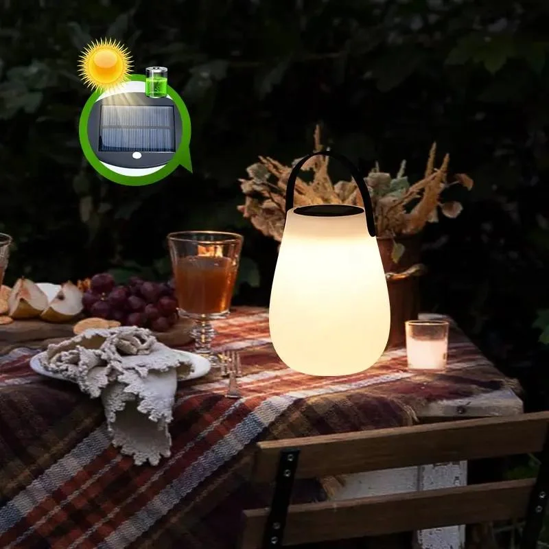 New Solar Power Rechargeable Camping Tent Light Outdoor LED Lamps