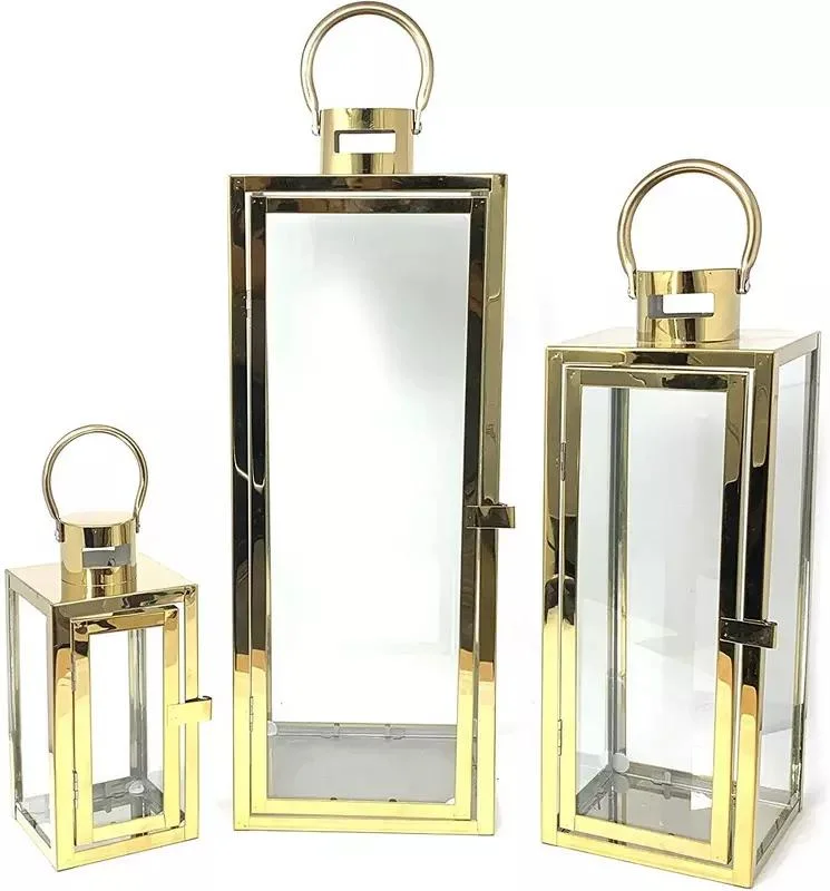 Stainless Steel Candle Holder Lantern for Home Decor